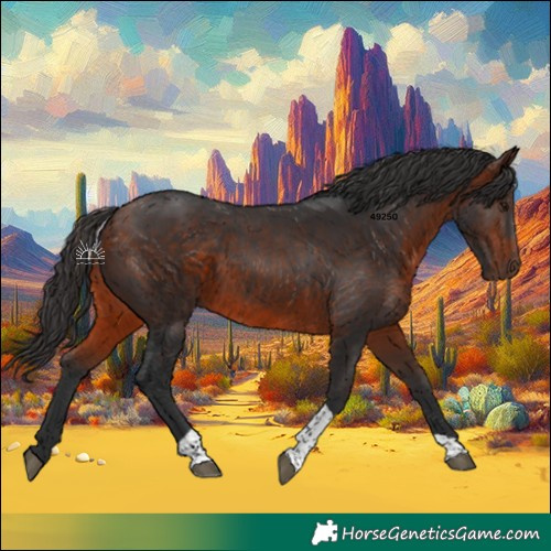 Horse Color:Bay Tobiano