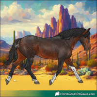 Horse Color:Bay Tobiano 