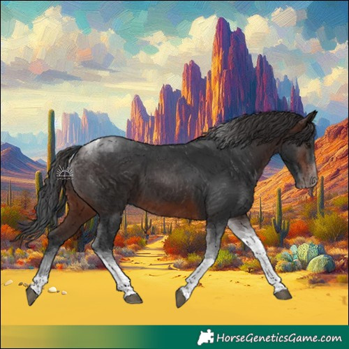 Horse Color:Brown Tobiano 