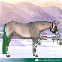 Horse Color:Painted Bay Roan Onyx 