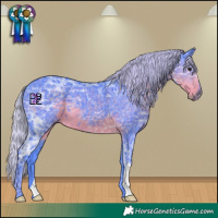 Horse Color:Watercolor Silver Smoky Black Ice