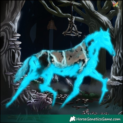 Horse Color:Void Thunderstruck White Spotted Silver Blue Onyx 