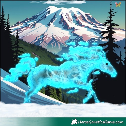 Horse Color:Void Thunderstruck White Spotted Silver Blue Onyx 