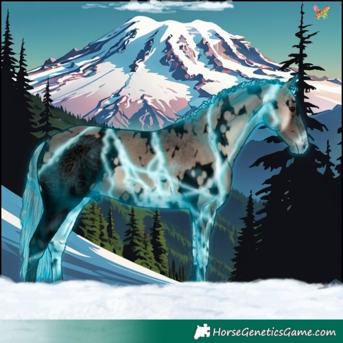 Horse Color:Void Thunderstruck White Spotted Silver Blue Onyx 