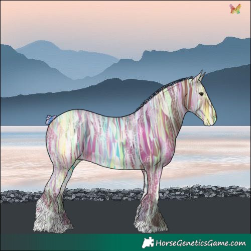 Horse Color:Painted Silver Brown Ice Tobiano 