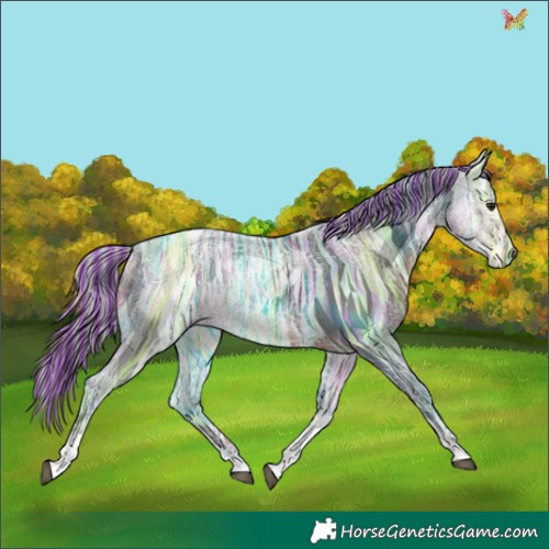 Horse Color:Painted Silver Brown Ice Tobiano 
