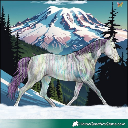 Horse Color:Painted Silver Brown Ice Tobiano 