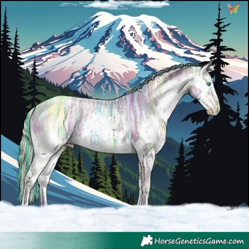 Horse Color:Painted Watercolor Silver Brown Ice Splash Tobiano 