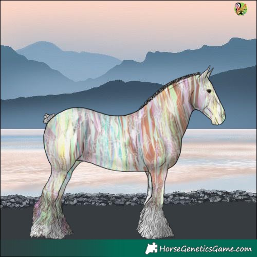 Horse Color:Painted Silver Black Ice Tobiano 