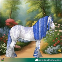 Horse Color:Watercolor Bay Dun Sabino Rabicano 