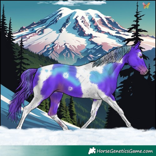 Horse Color:Watercolor Liver Chestnut Tobiano 