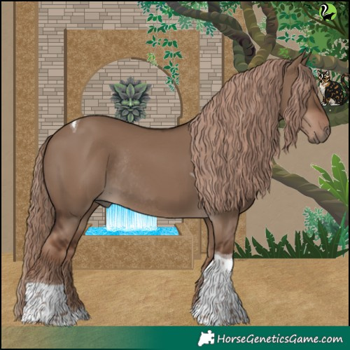 Horse Color:Liver Red Dun Tobiano Rabicano 