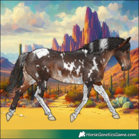 Horse Color:White Spotted Brown Tobiano Rabicano