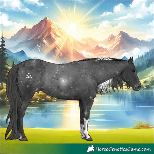 Horse Color:Black Tobiano Appaloosa 