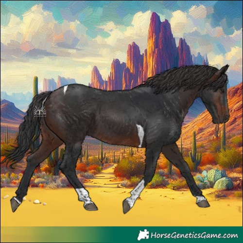 Horse Color:Brown Tobiano 