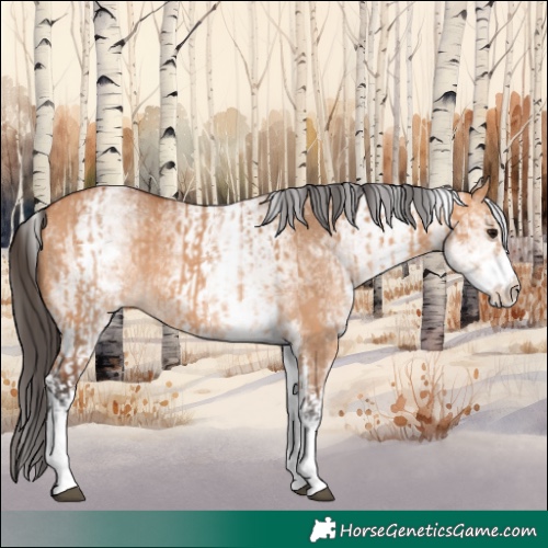 Horse Color:White Spotted Bay Dun Rabicano  and White Spotted Bay Dun Rabicano 