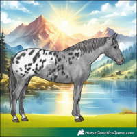 Horse Color:Black Appaloosa 