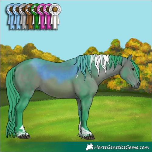 Horse Color:Watercolor Bay Tobiano 