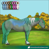 Horse Color:Watercolor Bay Tobiano