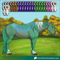 Horse Color:Watercolor Bay Tobiano 