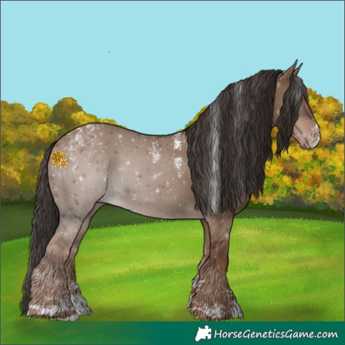 Horse Color:Powder White Liver Red Dun 