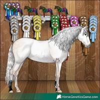 Horse Color:Gray Watercolor Palomino 