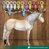Horse Color:Gray Watercolor Palomino 