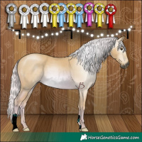 Horse Color:Gray Watercolor Palomino 