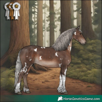 Horse Color:White Spotted Silver Black Mushroom Tobiano 