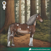 Horse Color:White Spotted Silver Black Mushroom Tobiano 