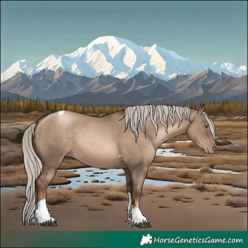 Horse Color:Silver Grullo Pearl Tobiano Rabicano 