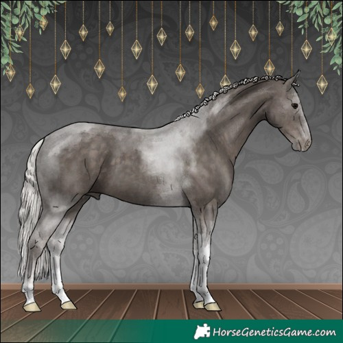 Horse Color:Silver Black Tobiano 
