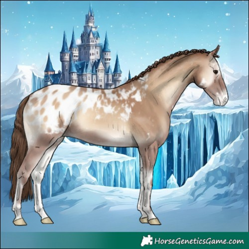 Horse Color:White Spotted Classic Champagne Onyx Appaloosa 