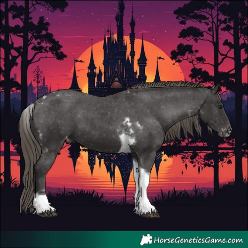 Horse Color:Smoky Black Tobiano Varnish 