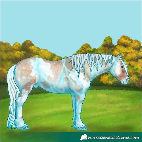 Horse Color:Thunderstruck White Spotted Silver Blue Onyx Ice Pearl 