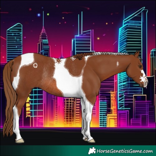 Horse Color:Chestnut Tobiano Rabicano 