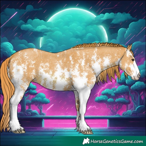 Horse Color:Watercolor Chestnut Sabino 