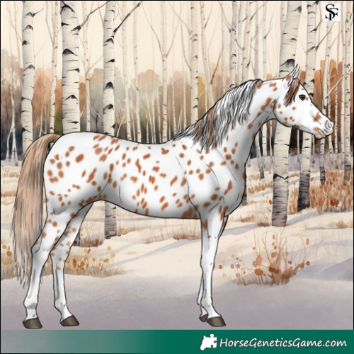 Horse Color:Chestnut Tobiano Leopard 