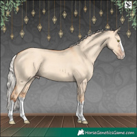 Horse Color:Silver Classic Champagne Dun Splash Frame