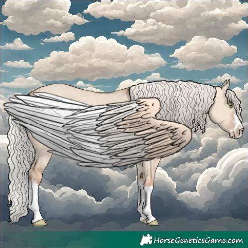 Horse Color:Silver Classic Champagne Dun Splash Frame
