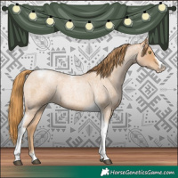 Horse Color:Red Roan Pearl Tobiano Frame 