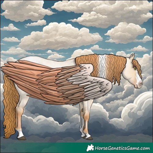 Horse Color:Red Dun Roan Pearl Tobiano Frame 