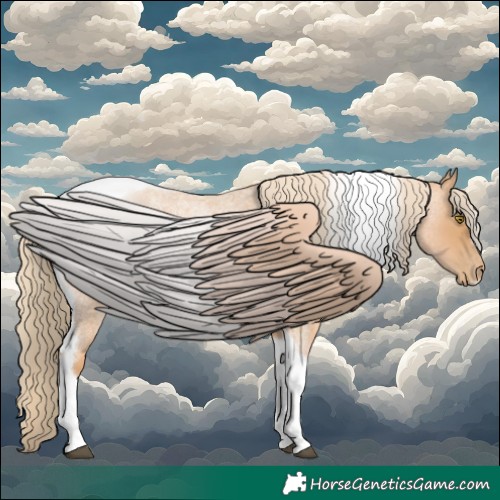 Horse Color:Red Roan Pearl Tobiano Frame 