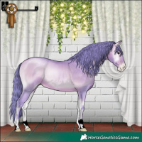 Horse Color:Watercolor Bay Pearl Onyx Rabicano