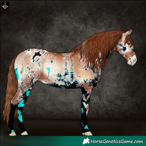 Horse Color:White Spotted Brown Pearl Onyx Varnish 