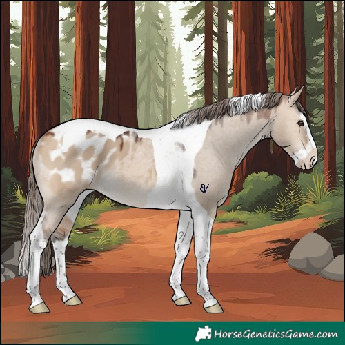 Horse Color:Bay Dun Splash Tobiano Appaloosa 