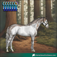 Horse Color:Silver Brown Dun Sabino Frame Rabicano 