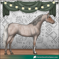 Horse Color:Silver Blue Roan Sabino 