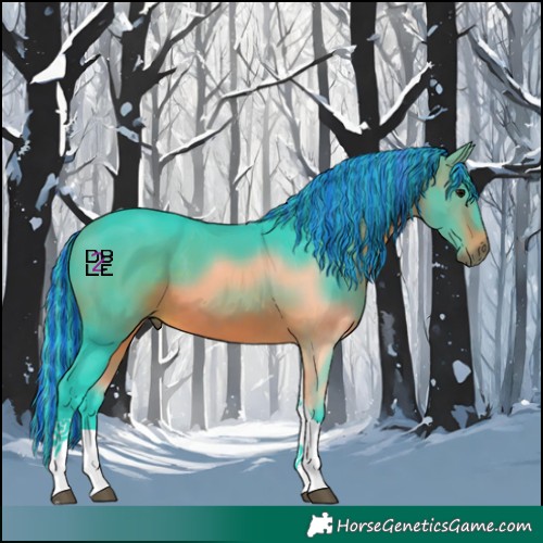 Horse Color:Painted Watercolor Brown Tobiano 