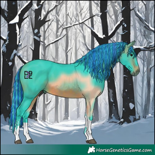 Horse Color:Painted Watercolor Brown Tobiano 